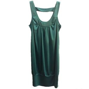 Teal Sleeveless Tank Knee-Length Dress